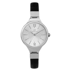 Women's Viewpoint By Timex Watch With Faux Leather Strap - Black CC3D79500TG