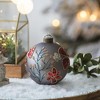TopComfy Decorative Object Glass Christmas Ball Ornaments Elegant Glitter Finish for Holiday Tree Decor, Multicolored, 3"*3"*3" - 2 of 4
