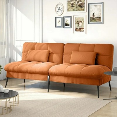 Convertible Futon Sofa Bed, Brown
