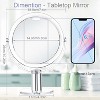 Vanity Makeup Mirror with Stand, 1X/15X Magnification Double Sided 360 Degree Swivel - 3 of 4