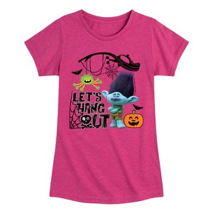 Girls' - Trolls - Lets Hang Out Branch Fitted Short Sleeve Graphic T-Shirt - 1 of 4