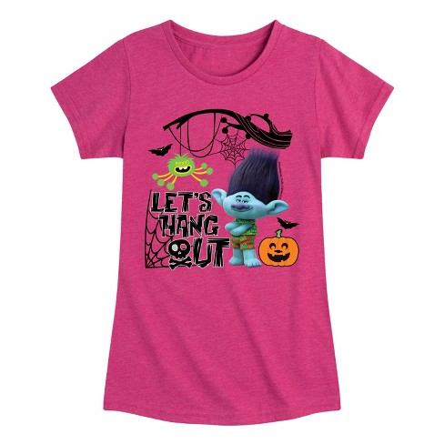 Girls' - Trolls - Lets Hang Out Branch Fitted Short Sleeve Graphic T-Shirt - image 1 of 4