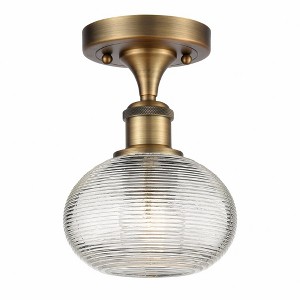 Ithaca - 1 Light Semi-Flush Mount In Industrial Style-8.25 Inches Tall and 6 Inches Wide - 1 of 1