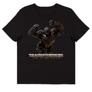 Transformers Rise Of The Beasts Optimus Primal Crew Neck Short Sleeve Women's Black T-shirt - 1 of 3