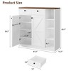 Shoe Storage Cabinet with Doors and Drawers, 42 Tall Modern Shoe Cabinet with 3 Adjustable Shelves and Stable Base, 4Tier Shoes Rack Organizer Cabinet - 2 of 4
