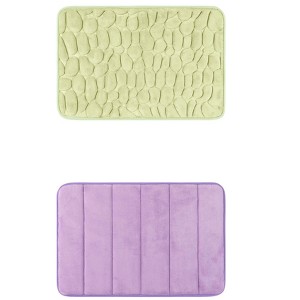 Unique Bargains 2Pcs Non Slip Absorbent Thick Soft Quick Dry Bathroom Bath Rugs - 1 of 4