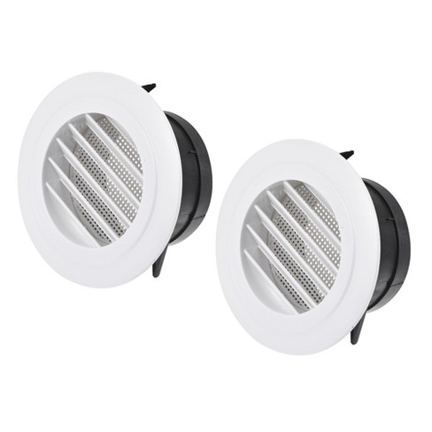 Unique Bargains Bathroom Home Office Removable Screen Grille Cover Slanted  Louver Round Air Vent 2 Pcs 4 Inch : Target