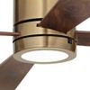 52" Casa Vieja Revue Modern Indoor Hugger Ceiling Fan with LED Light Remote Control Bronze Soft Brass Walnut Opal Glass for Living Room Kitchen House - 3 of 4