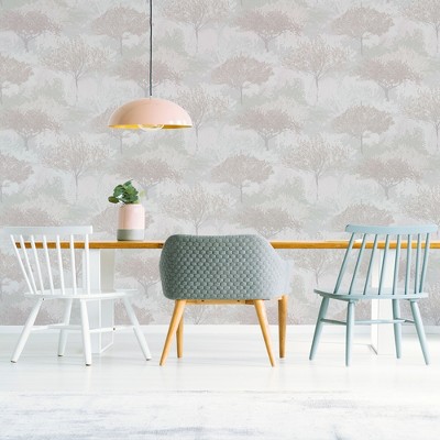 Birch Mauve Matte Removable Paste the Wall Wallpaper