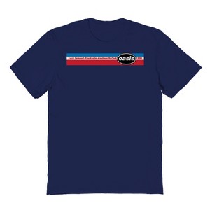 Oasis Men's Knebworth Oval Logo & Stripes Short Sleeve Graphic Cotton T-Shirt - 1 of 1