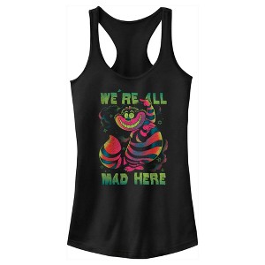 Juniors Womens Alice in Wonderland Rainbow Cheshire Racerback Tank Top - 1 of 4
