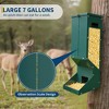 7 Gal Bear-Resistant Deer Feeder - Galvanized Steel Hanging Feeder w/ Locking Lid, Livestock Feeder for Farm - 3 of 4