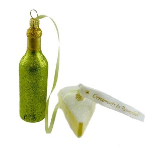 Ornaments To Remember 3.75 In Wine & Cheese Set Appetizer Dairy Bottle Entertai Tree Ornaments - 1 of 1