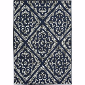 Oriental Weavers Marina 3804B Navy/ Ivory Indoor/Outdoor Area Rug - 2'5" x 4'5" - 1 of 1