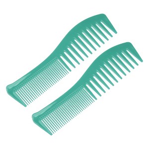 Unique Bargains Anti Static Hair Comb Wide Tooth for Thick Curly Hair Hair Care Detangling Comb For Wet and Dry 2 Pcs - 1 of 4