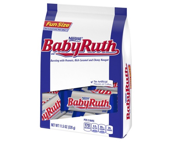 Nestle Baby Ruth Peanuts Caramel and Chewy Nougat Fun Size - 11.5oz