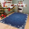 Snowflake Christmas Area Rug Machine Washable Area Carpet, Non-Slip Non-Shedding Rugs Festive Decor for Living Room & Bedroom Spaces - 4 of 4