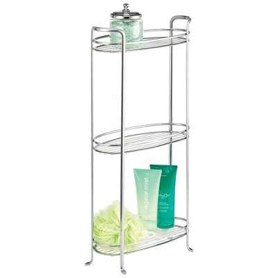 Mdesign Axis Vertical Standing Bathroom Shelving Unit Tower With 3 ...