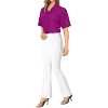 LA LEELA Womens Summer's Casual Blouse Shirt Blouses Short Sleeve Button Up Dress Tops Tee Shirts Coverup Hawaiian Dresses for Women - 3 of 4