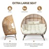 Karl Home | Metal and PE Rattan Double-person Egg Chair - 4 of 4
