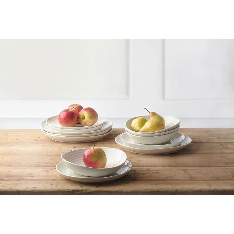 Portmeirion Sophie Conran Coupe Plates, Set of 4, Porcelain Dishes, Dinnerware Plates, Dishwasher Safe, 5 of 7
