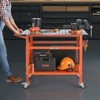 VEVOR Welding Table, 40" x 24" Welding Workbench Table with 800LBS Static Weight Capacity, Movable Steel Work Bench with 4 Wheels, Orange and Silver - 2 of 4