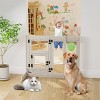 Artloge Retractable Pet Dog Fence Panels  Extra Wide 40 Inches Dog Gate  Freestanding Tempered Glass Pet Gate Barrier Door Stair Fence Guard Room - 2 of 4