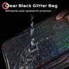 Byootique Set of 2 Clear Makeup Bag Cosmetic Organizer Travel Toiletry Pouch Handle Zipper for Makeup Artist Black - 2 of 4