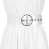Allegra K Women's Grommet Clear Wide Waist Belts for Dresses Transparent Belts Pin Buckle 1 Pc - 4 of 4