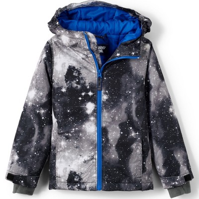 Lands' End Kids Thermoplume Packable Hooded Jacket - Medium - Blue Galaxy  Space : Target