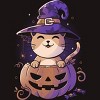 Men's Design By Humans Spooky Kitty Funny Cute Magic Halloween By EduEly T-Shirt - 2 of 4