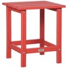 Outsunny Patio Side Table, 18" Square Outdoor End Table, HDPE Plastic Tea Table for Adirondack Chair, Backyard or Lawn - 4 of 4