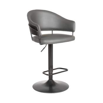 Brody Adjustable Swivel Barstool Gray - Armen Living