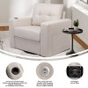 Swivel Sofa,90 Degree Upholstered Swivel Arm Chair with Drink Holder Living Room Chair,Soft Velvet Sofa Chair,Swivel Accent Chair-Maison Boucle - 3 of 4
