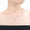 Flower Style Cubic Zirconia Pendant Necklace - Elegant Jewelry for Timeless Beauty and Sophisticated Charm - 3 of 3