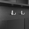 TiramisuBest Modern Hall Tree with Sliding Doors, Top Shelf, Storage Bench, 5 Hooks for Entryway, White - 4 of 4