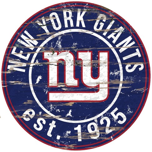 Fan Creations New York Giants Wood Sign 12 Inch Round State Design