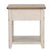 Liberty Furniture,Farmhouse Reimagined End Table with Basket in Antique White w/ Chestnut Top - 4 of 4
