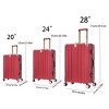 Vynxaria 3-Piece Luggage Set (20/24/28) Stylish PC+Aluminum Frame Password Lock for Travel - 4 of 4