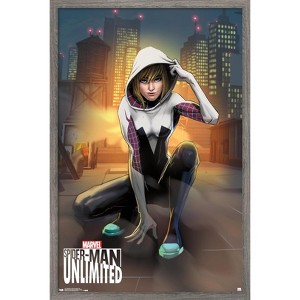 Trends International Marvel Comics Video Game-Spiderman-Gwen Framed Wall Poster Prints - 1 of 4