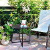 Simple Trending Outdoor and Indoor End Table for Garden Balcony Yard, Black - 2 of 4