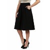 24seven Comfort Apparel Women's Plus Knee Length Black Skirt - image 2 of 4