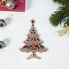 Unique Bargains Christmas Brooches YNCP3901 Alloy Dripping Wax Multicolor 1.61"x2.24" 1 Pc - 2 of 4