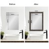 Amanti Art Mirror Makeover Bathroom Mirror Frame Border Kit - Fully Assembled Peel and Stick Frame - Mirror NOT Included - Bark Rustic Char Trim - 4 of 4