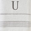 SKL Home By Saturday Knight Ltd Casual Monogram Bath Towel U - 28X54", White - 3 of 3