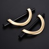 Unique Bargains Aluminum Alloy Half Moon Design Rust Resistant Electroplated Cabinet Pull - 4 of 4