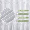 Ruffle Shower Curtain, Ruched Microfiber Vintage Bow Tie Bath Curtain with 12 Buttonholes, 72 Wx 72 H, White - 4 of 4