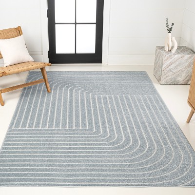 JONATHAN Y Odense High-Low Minimalist Angle Geometric Indoor/Outdoor Area Rug