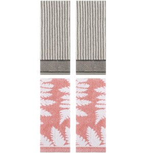 REGALWOVEN 4 Pcs Cotton Soft Absorbent Decorative Hand Towels for Bathroom Kitchen 13 x 29 Inch - 1 of 4