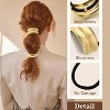 3PCS Gold Hair Ties, Metal Hair Ties for Thick Hair, Ponytail Cuffs - 4 of 4